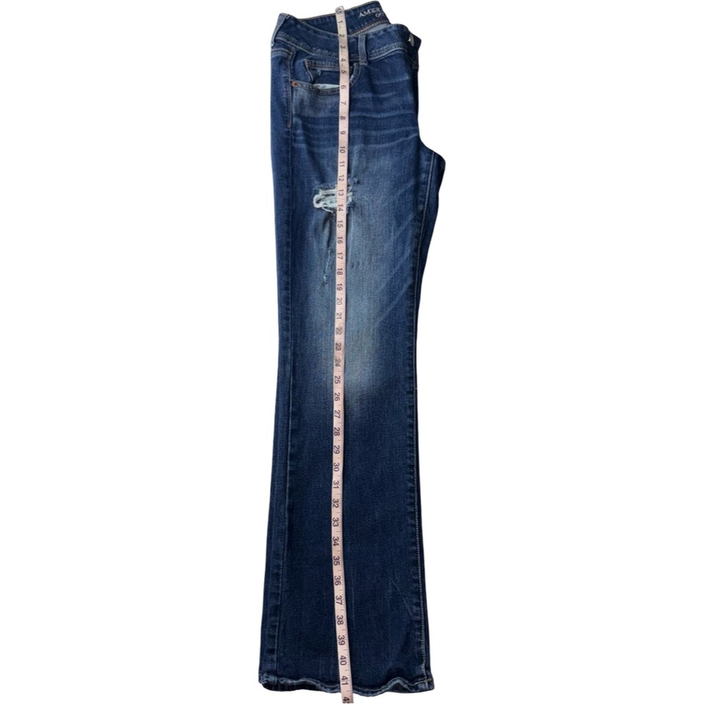 American Eagle Bootcut Jeans Women’s Distressed Medium Wash Denim - Picture 7 of 15